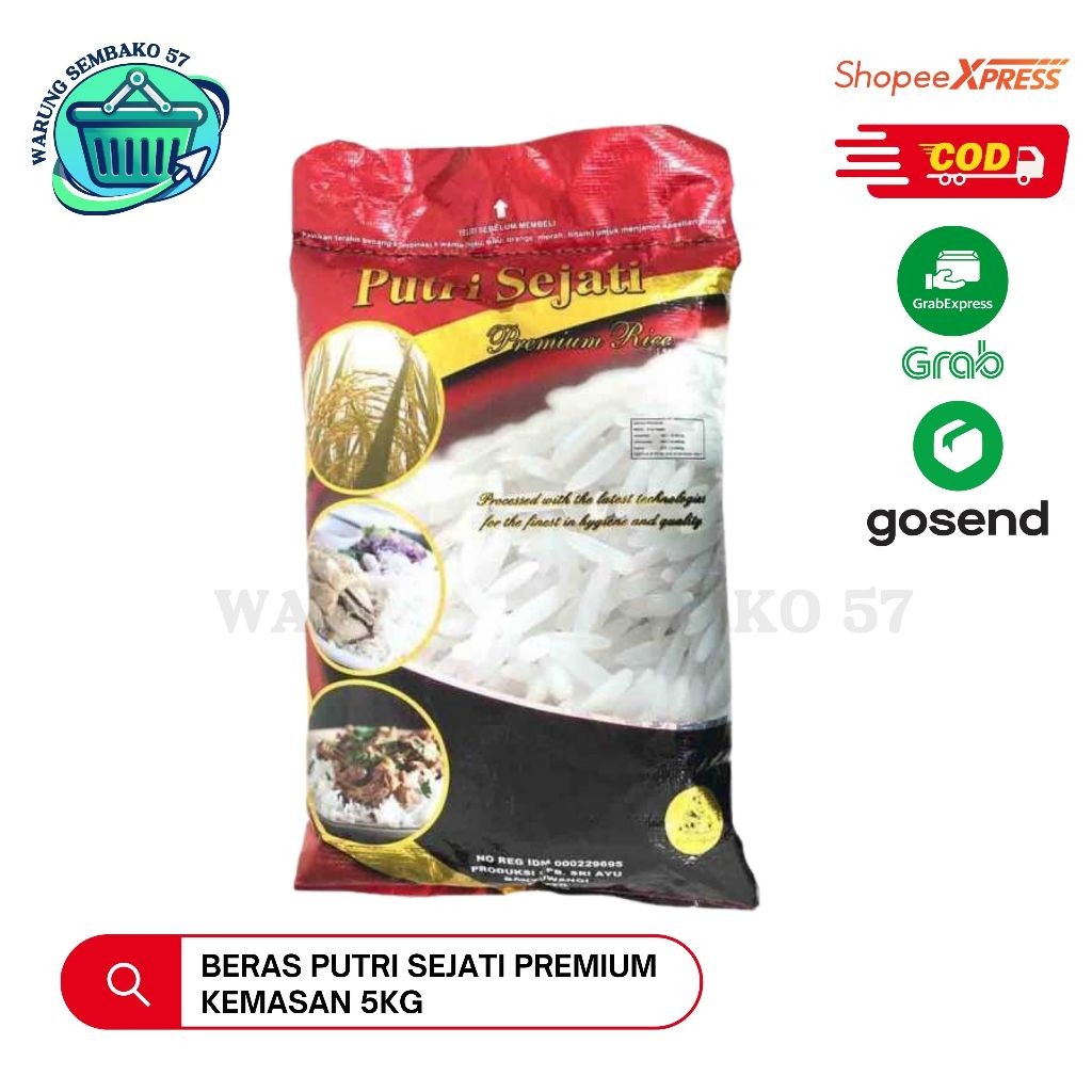 

Beras Putri Sejati Premium Kemasan 5kg & 10kg