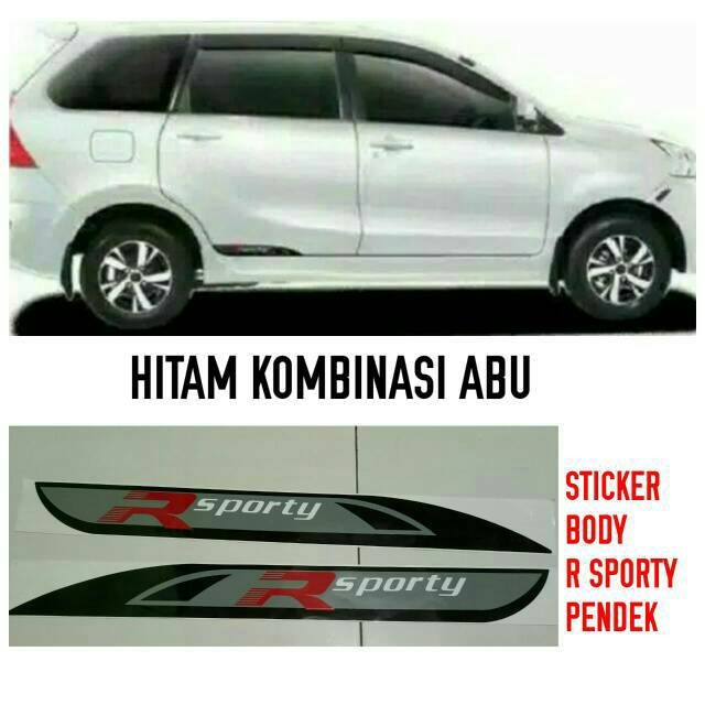 Stiker Body Mobil Great Xenia R Sporty Hitam Kombinasi