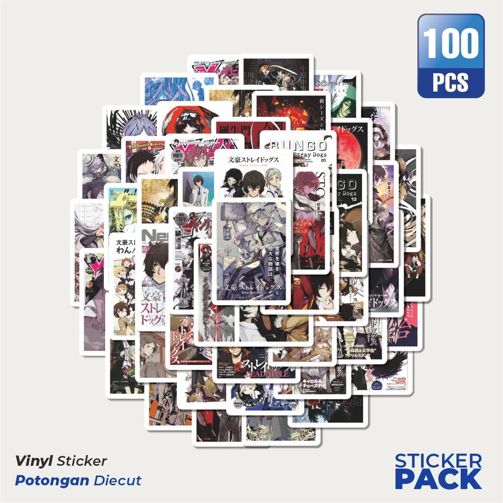 

Stiker Vinyl Stiker Mang Bungo Stray Dogs Series 2 Waterproof Aesthetic- Untuk Laptop, Motor, dan Helm - Paper Stationery Pack
