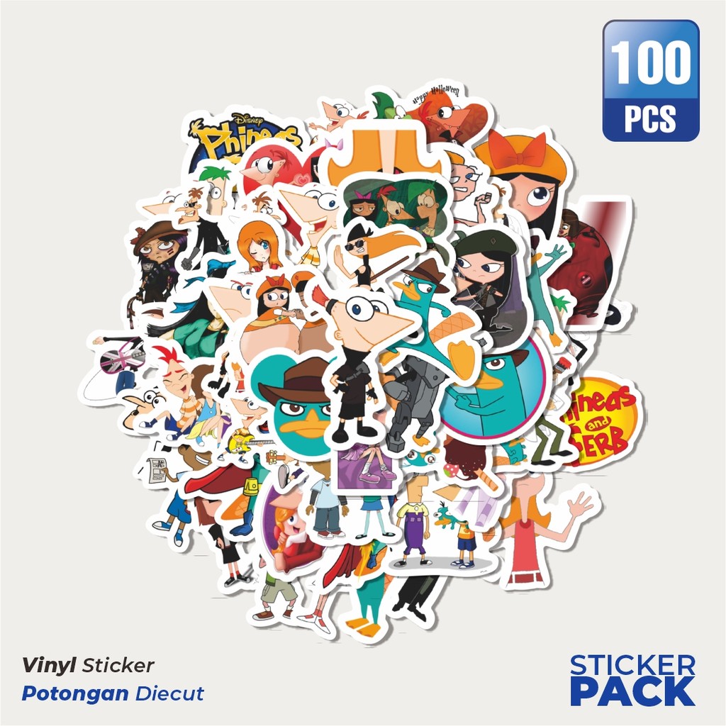 

Stiker Vinyl Sticker Kartun Phineas And Ferb Sticker Waterproof Aesthetic- Untuk Laptop, Motor, dan Helm - Paper Stationery Pack
