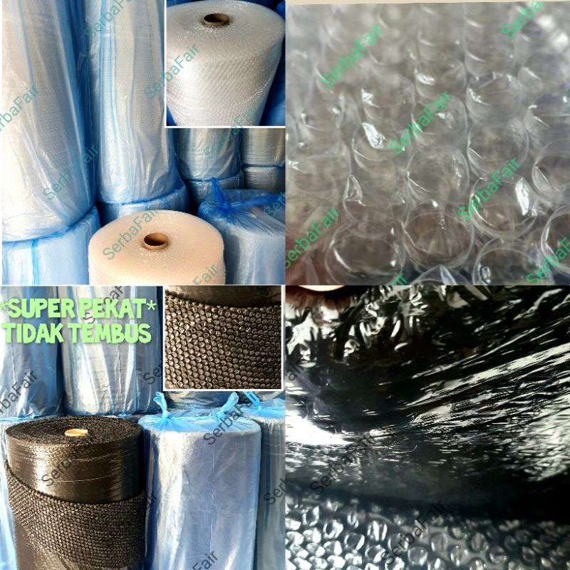 

Bubble Wrap ECOLITE Hitam / Bening 1.25M x 50M FULL SPEC MURAH EKONOMIS