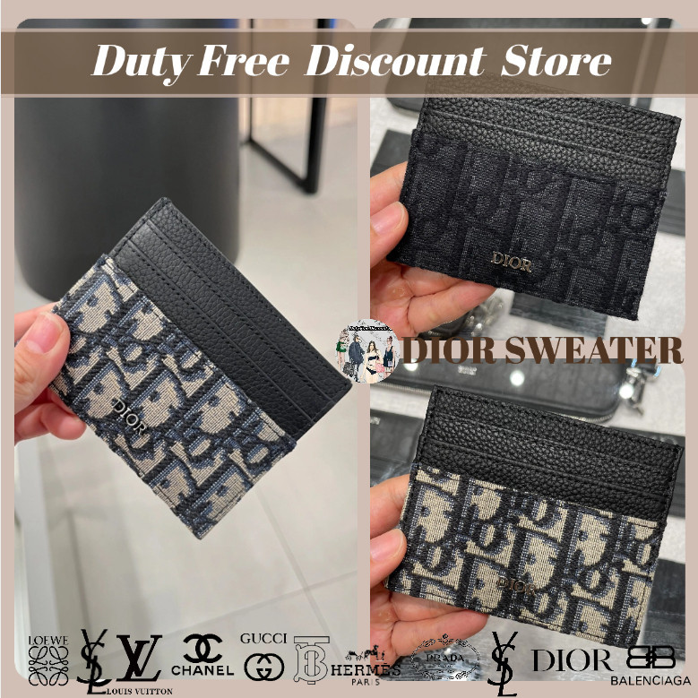 POCKET KARTU DIOR UNTUK PRIA (Tas Penyimpanan Kartu Kelas Premium / Desain Minimalis) AUTHENTIC WARR