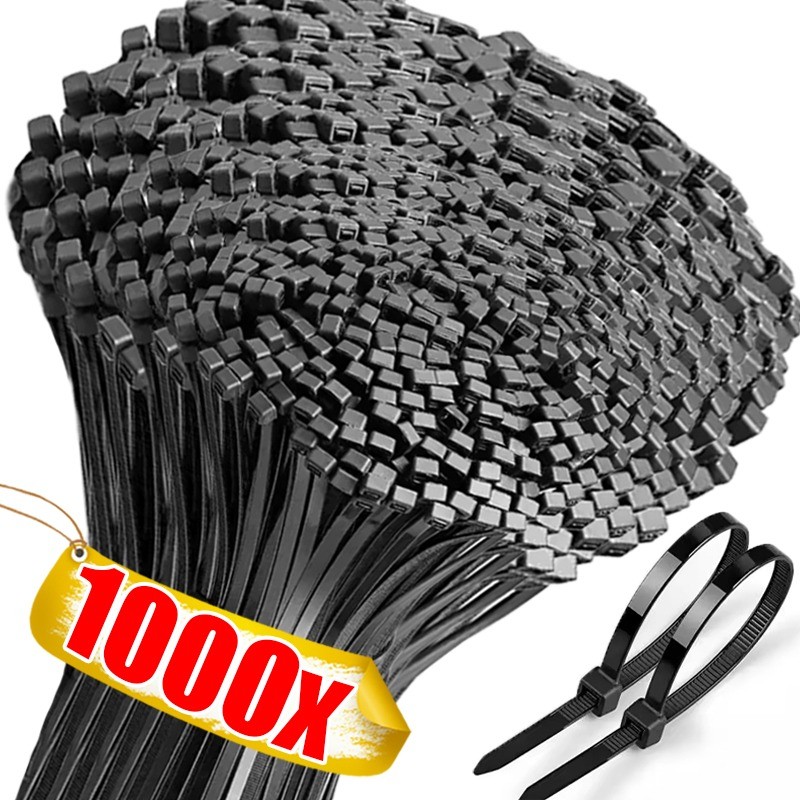 

Plastic Nylon Cable Ties Self-locking Cord Ties Straps Adjustable Cables Fastening Loop Home Office Wire Zip Ties Wholesale