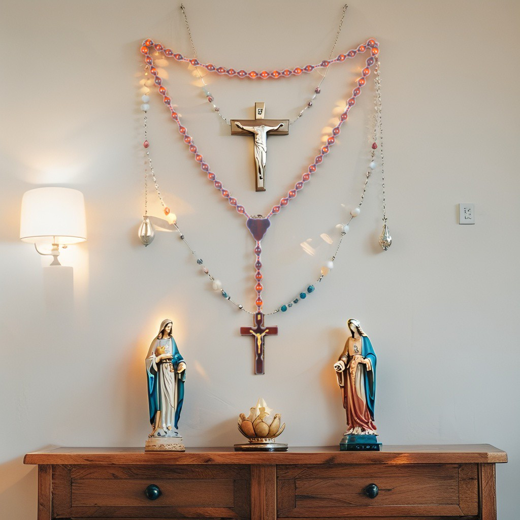 ROSARIO HIASAN DINDING BESAR (3CM)/ ROSARIO DINDING / ROSARIO DINDING KAYU / ROSARIO MANIK KAYU