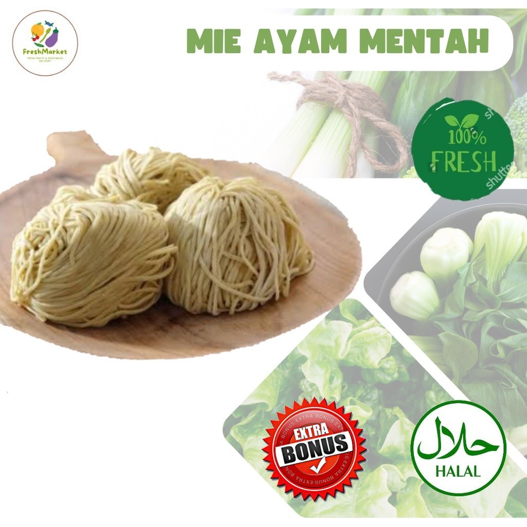 

Mie Ayam Mentah Tanpa Pengawet 1Kg Sayurinstant