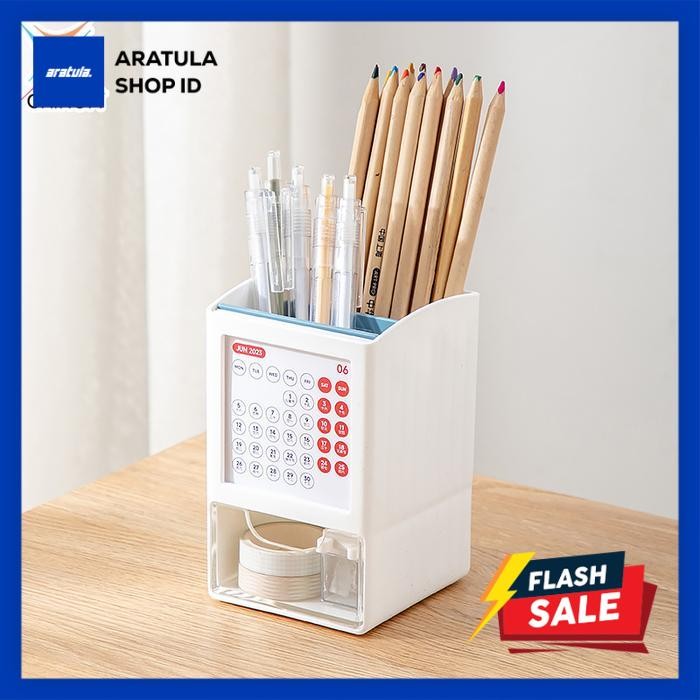 

Oxihom Tempat Make Up Tempat Alat Tulis Tempat Sendok Organizer Box Penyimpanan Plastik - S2036 Biru