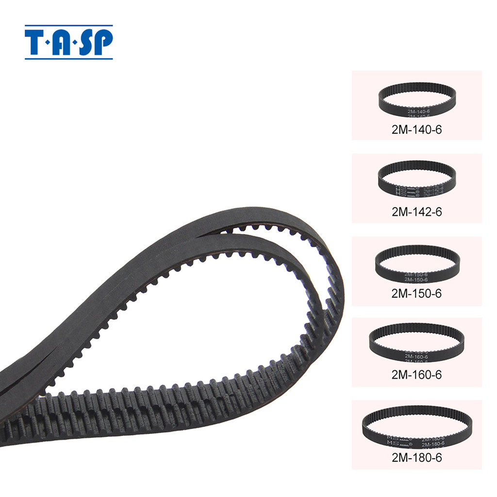 TASP 2pcs Timing Drive Belt 2GT 2M Perimeter 140 142 150 180mm Width 6mm Synchronous Conveyor Spare 
