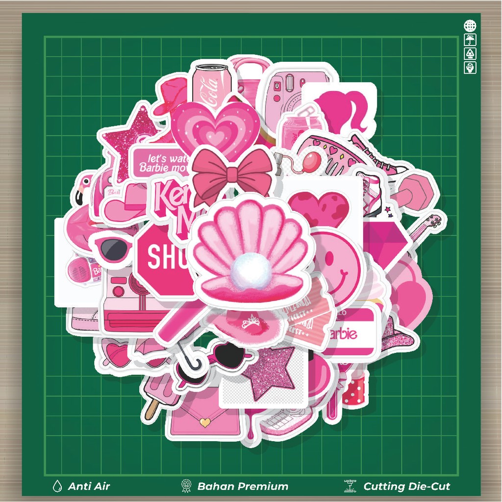 

HOT 50 PCS STIKER Stiker Pink Barbie Stiker Fashion Cars Decal Dingin Kartu Album Custom Vinyl Anti Air- Sticker Aesthetic Buku Journal Koper Casing HP Tablet Laptop Helm Motor Botol Minum