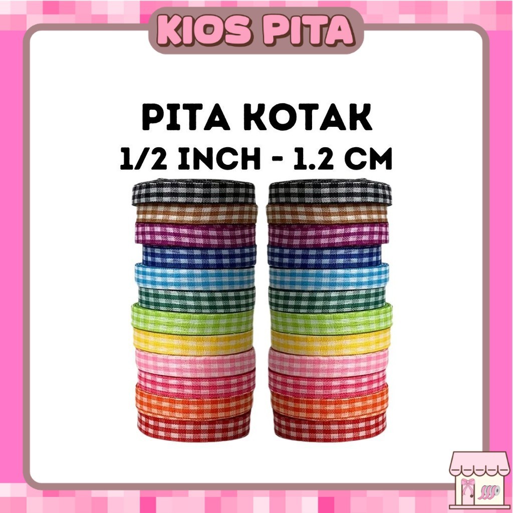 

Pita Kotak 1/2 inch (1.2 cm) Panjang 20 yard (18 mtr)