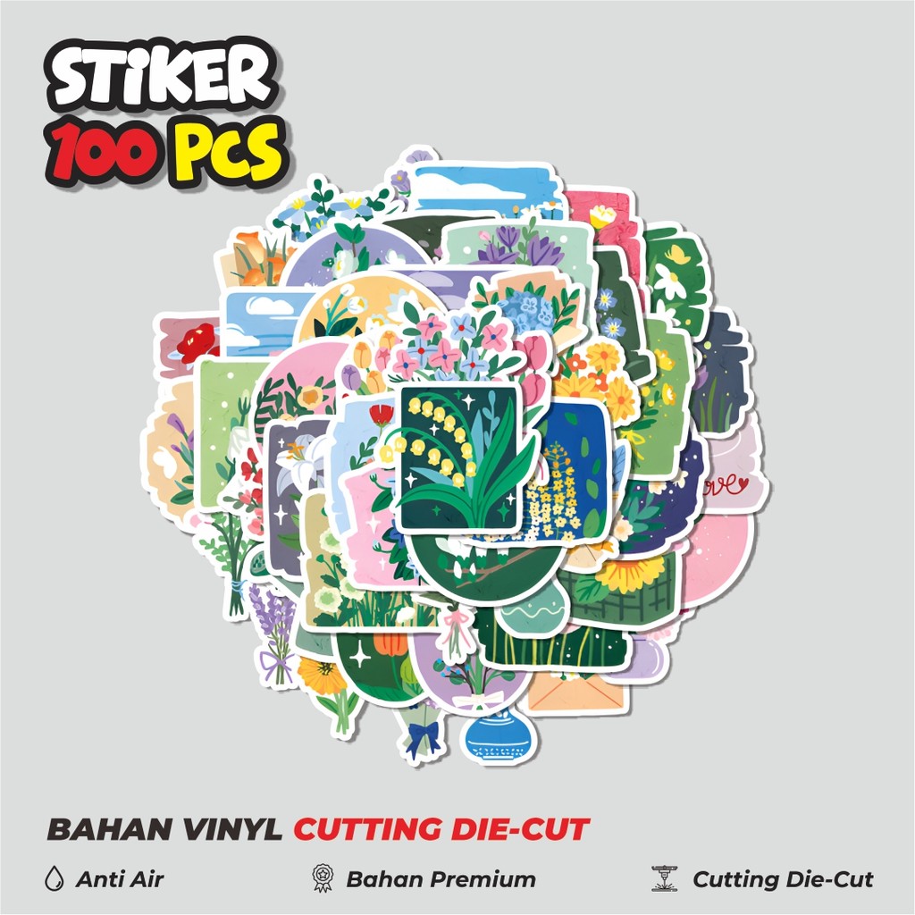 

Terbaru! 50 pcs Stiker INS Style Oil Painting Flower [Lukisan Minyak Gaya INS Bunga] Dekorasi Lucu Kreatif untuk Notebook, Skateboard, HP