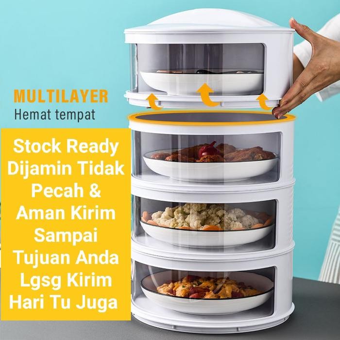 Rak penyimpanan makanan tudung saji Susun 3 - Susun 4- Susun 5 - Ungu 4 SUSUN