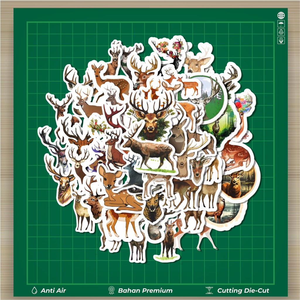 

HOT 50 PCS STIKER Stiker Cute Deer Series [Rusa] Stiker Fashion Cars Decal Dingin Kartu Album Custom Vinyl Anti Air- Sticker Aesthetic Buku Journal Koper Casing HP Tablet Laptop Helm Motor Botol Minum