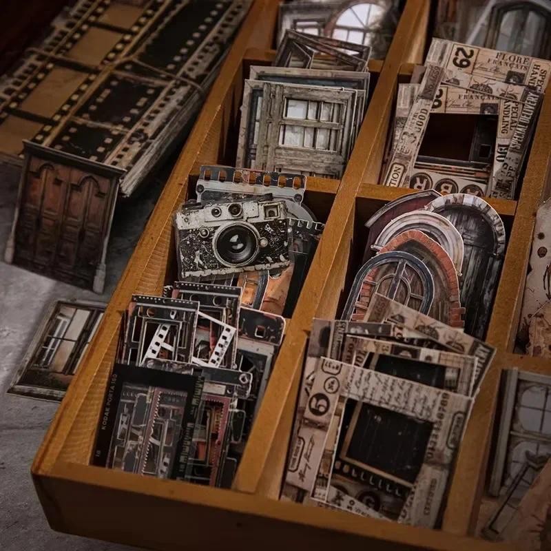 

90Pcs Scrapbook Coffee Material paper Favorites material European Notebooks Decorative border Pad collage Manuscripts handbook