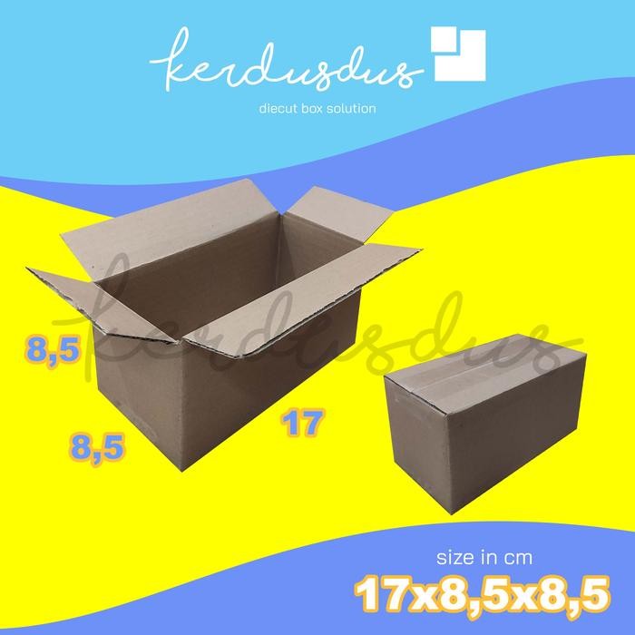 

17x8,5x8,5 cm kardus box karton kotak packing packaging POLOS SHEET