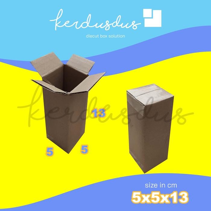 

5x5x13 cm kardus box karton kotak packing packaging POLOS SHEET