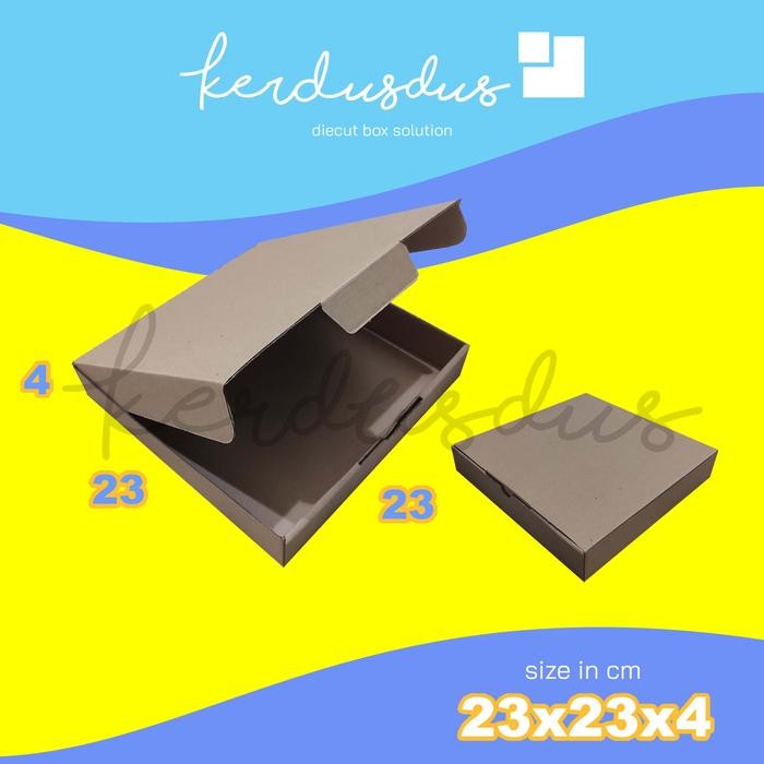 

23x23x4 cm kardus carton box diecut pizza kue packing packaging