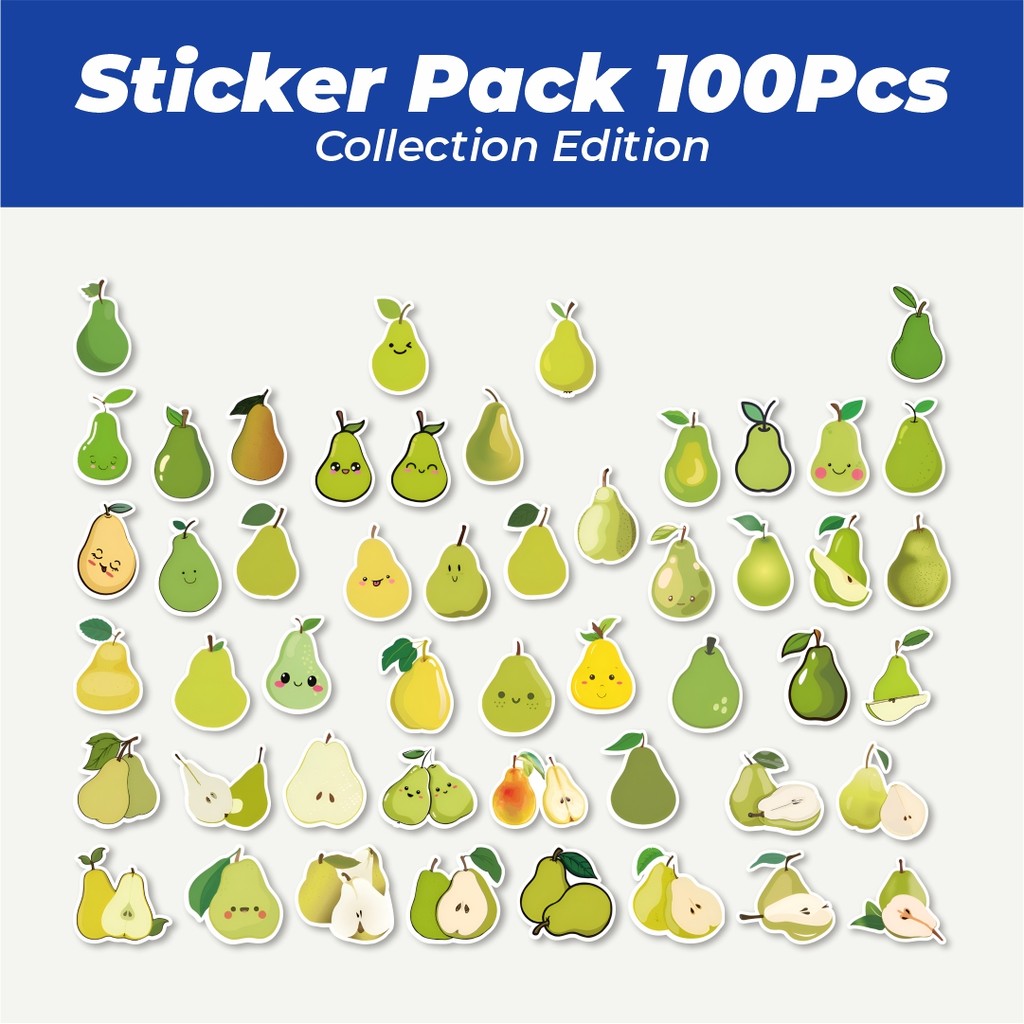 

Hot Stiker Cute Fruit Pear [Buah Pir] Lucu Anti Air Stikers Berperekat Waterproof Sticker Decal Buat Motor Helm Buku Journal Koper Casing HP Laptop Botol Minum
