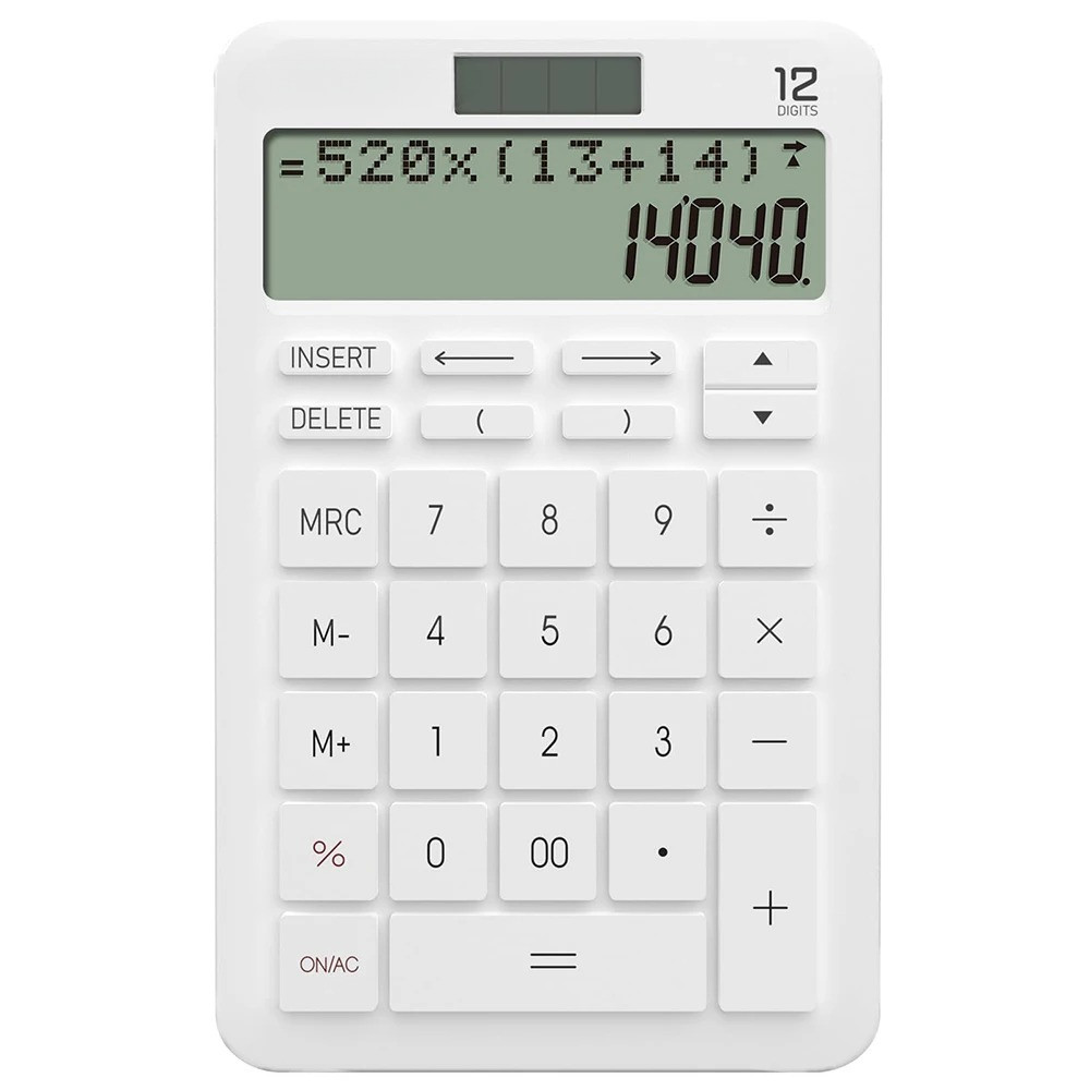 

Desk Calculator with Upgraded History Recording and Track Back Funtion Percentage 2-Lined Large Clearly LCD Display 12-Digit