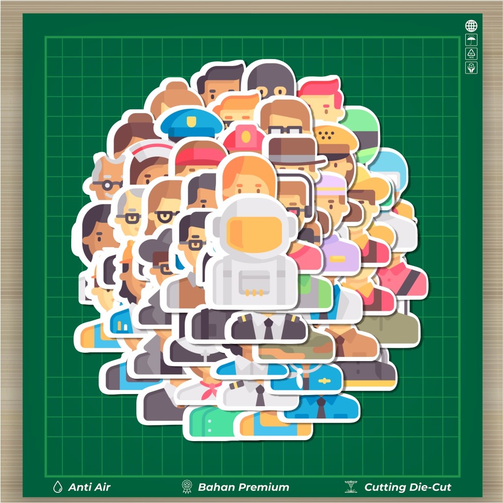 

HOT 50 PCS STIKER Stiker Avatar Pekerjaan dan Profesi Stiker Fashion Cars Decal Dingin Kartu Album Custom Vinyl Anti Air- Sticker Aesthetic Buku Journal Koper Casing HP Tablet Laptop Helm Motor Botol Minum
