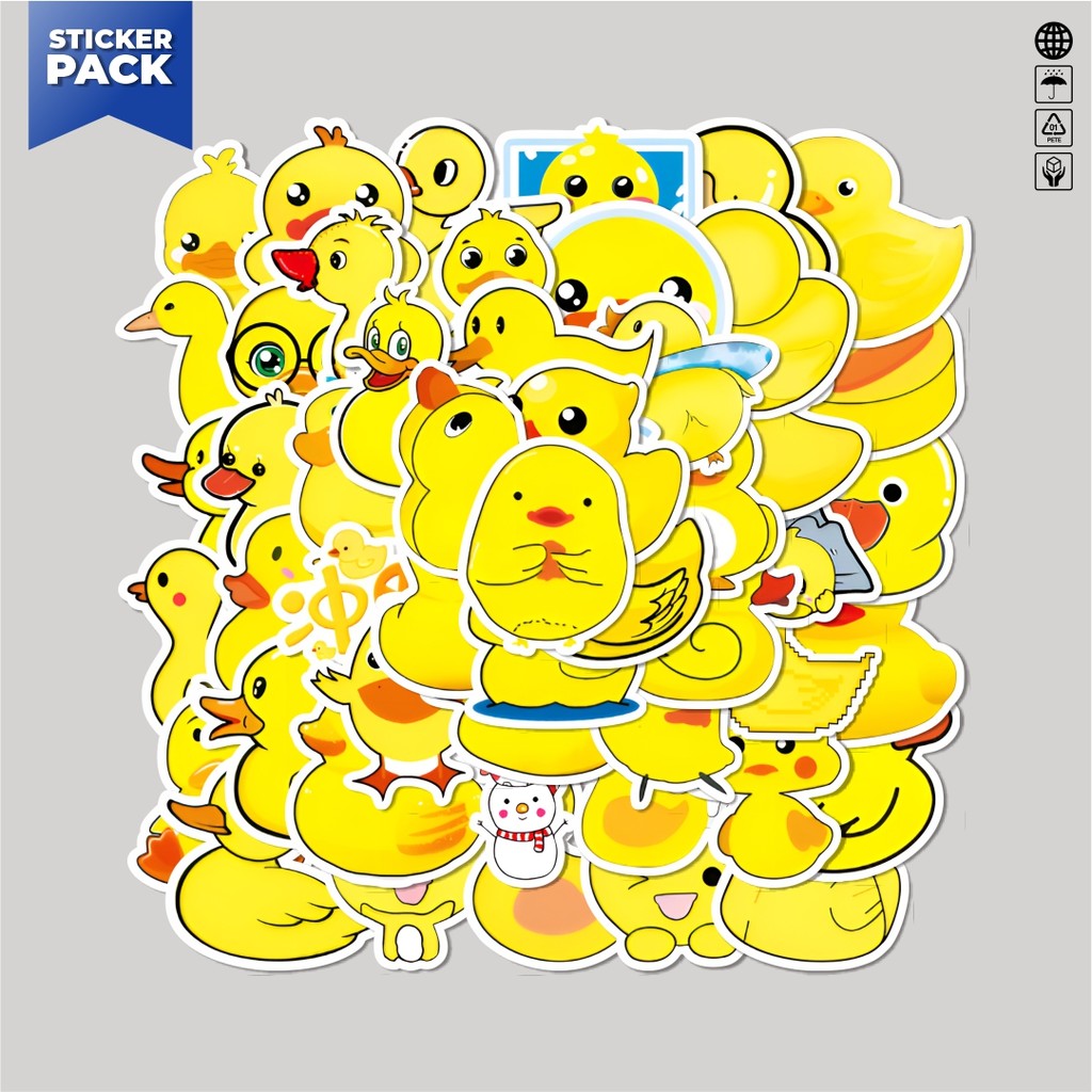 

[100PCS]Stiker Pack Stiker Cute B'Duck [Bebek Lucu] Aesthetic Vinyl Anti Air Dekorasi Sticker Laptop Buku Journal Koper Helm Casing HP Gitar Helm Skateboard