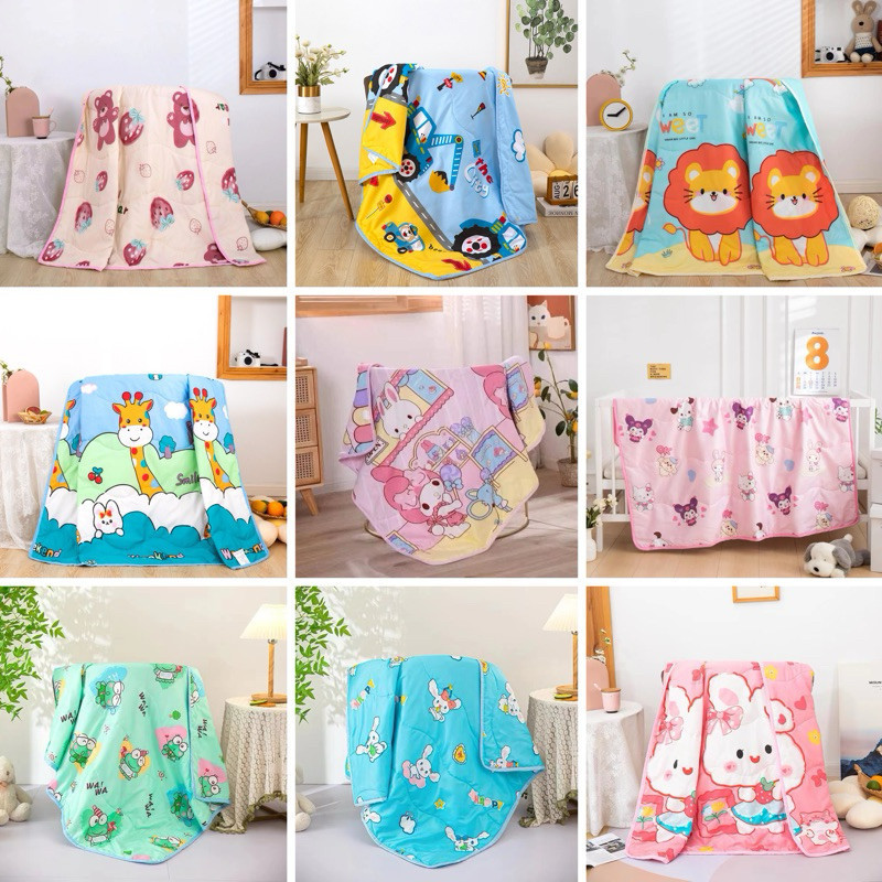 Selimut anak cantik dan imut motif karakter ukuran 110x145cm bahan katun lembut / selimut katun BL2