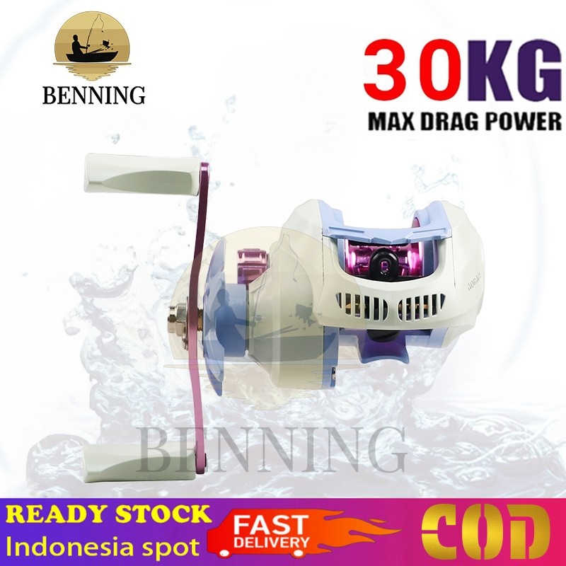 BENNING Indonesia spot pancing putar Lure fishing AU200 Al2000 AK2000 40KG 7.2:1 gulungan pancingan 
