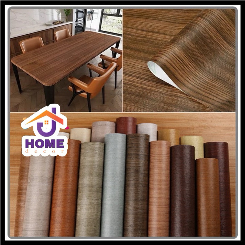 

Stiker PVC Motif Kayu Interior Film Pelapis Furniture HPL Dechoseet wallpaper