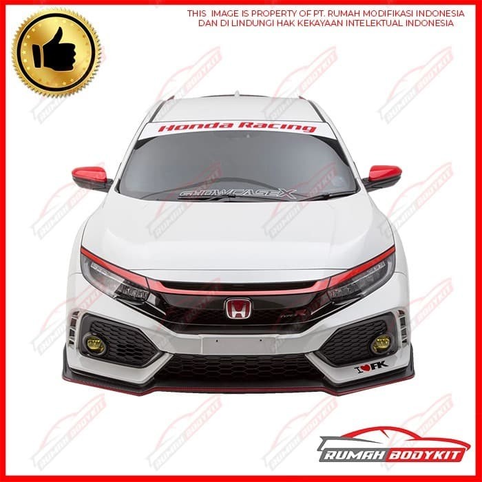 FRONT BUMPER CIVIC TURBO HATCHBACK 2016 - 2019 TYPE R - UNPAINTED
