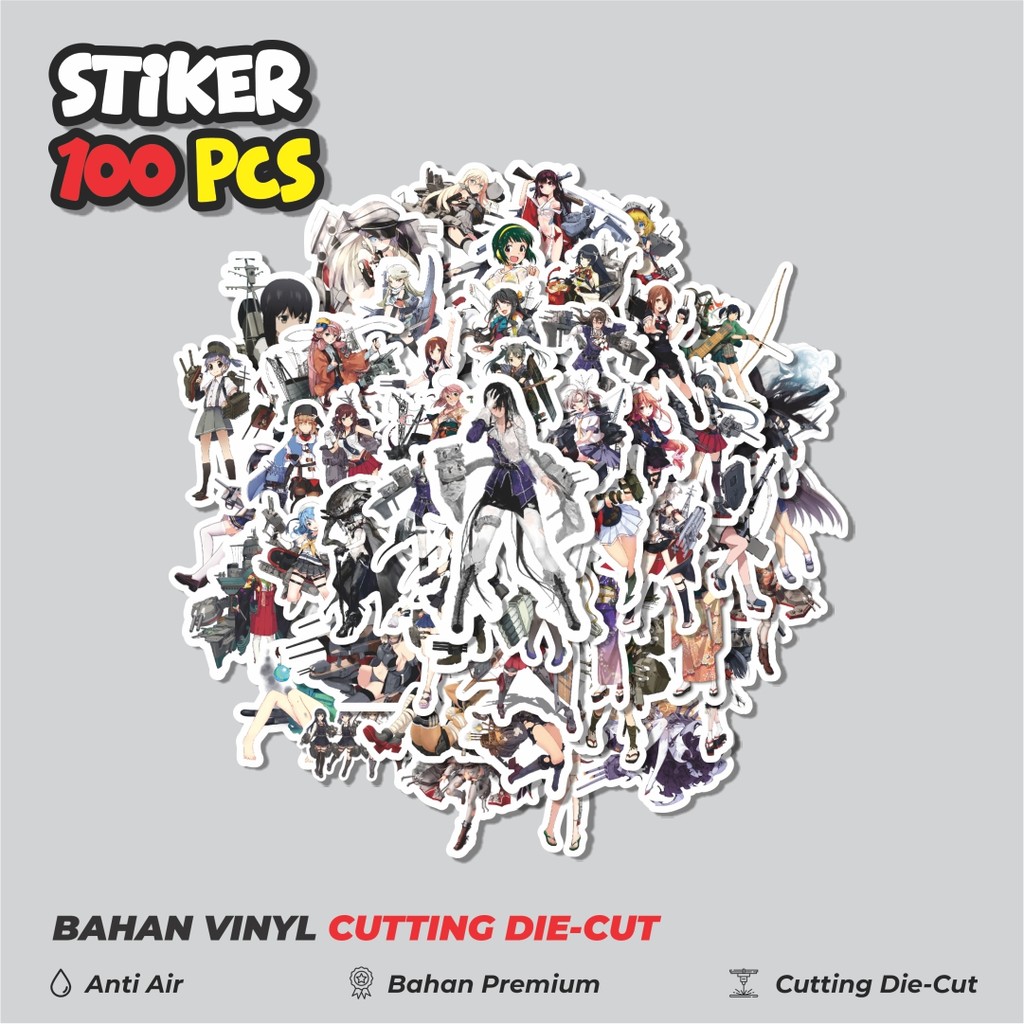 

Terbaru! 50 pcs Stiker Anime Game Series Kantai Collection Character 3 Dekorasi Lucu Kreatif untuk Notebook, Skateboard, HP