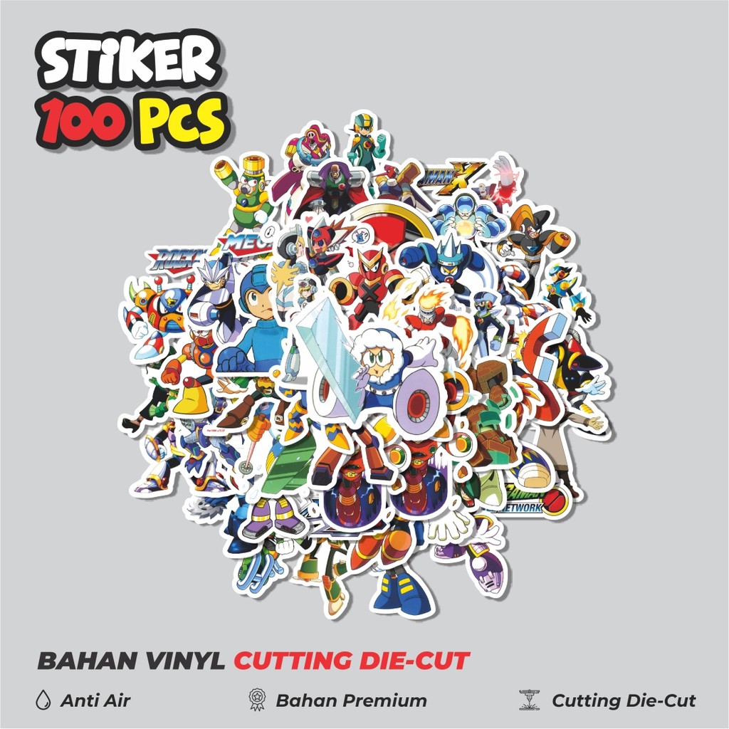 

Terbaru! 50 pcs Stiker Capsom Series Megaman Universe Character Mix 4 Dekorasi Lucu Kreatif untuk Notebook, Skateboard, HP