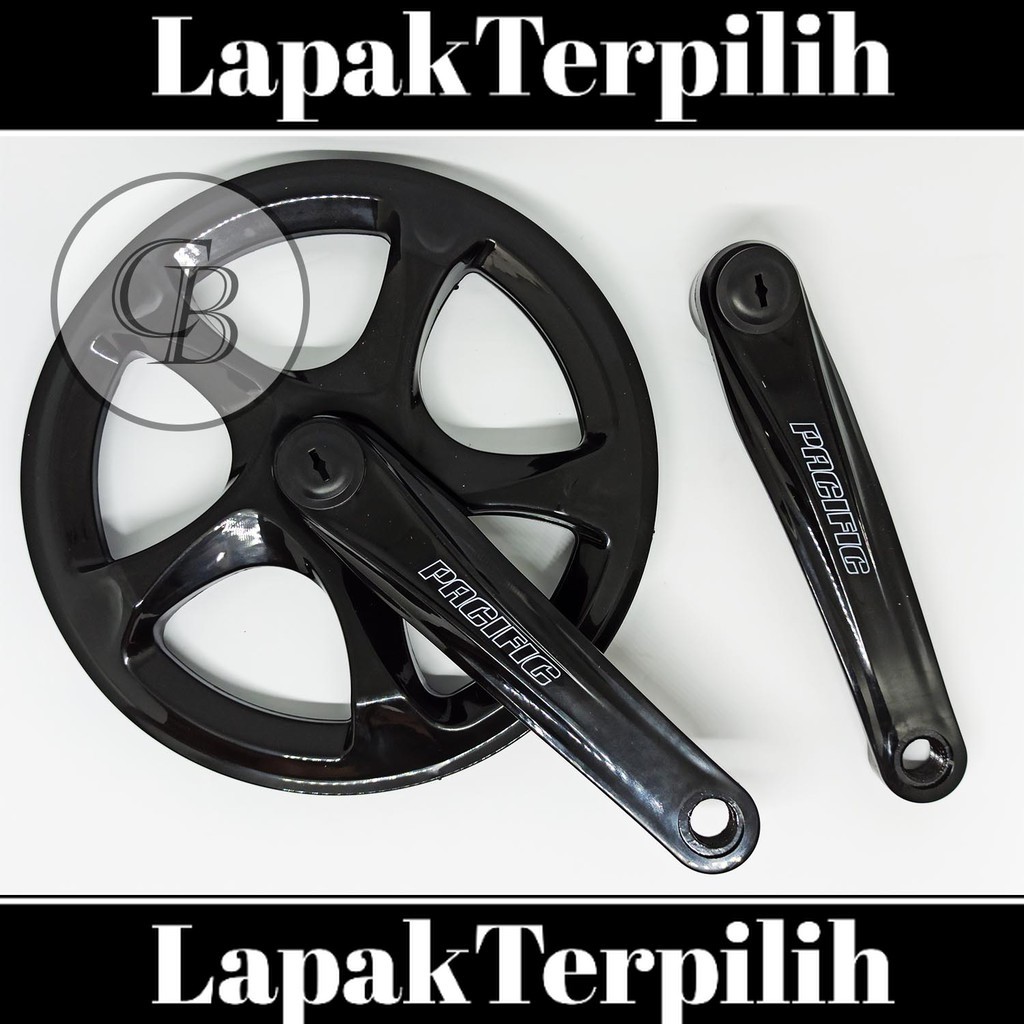 Gir Gear Crank Crankset Sepeda Lipat Minion Single Speed 52T 170mm Besi Merk Pacific Murah Ori Origi