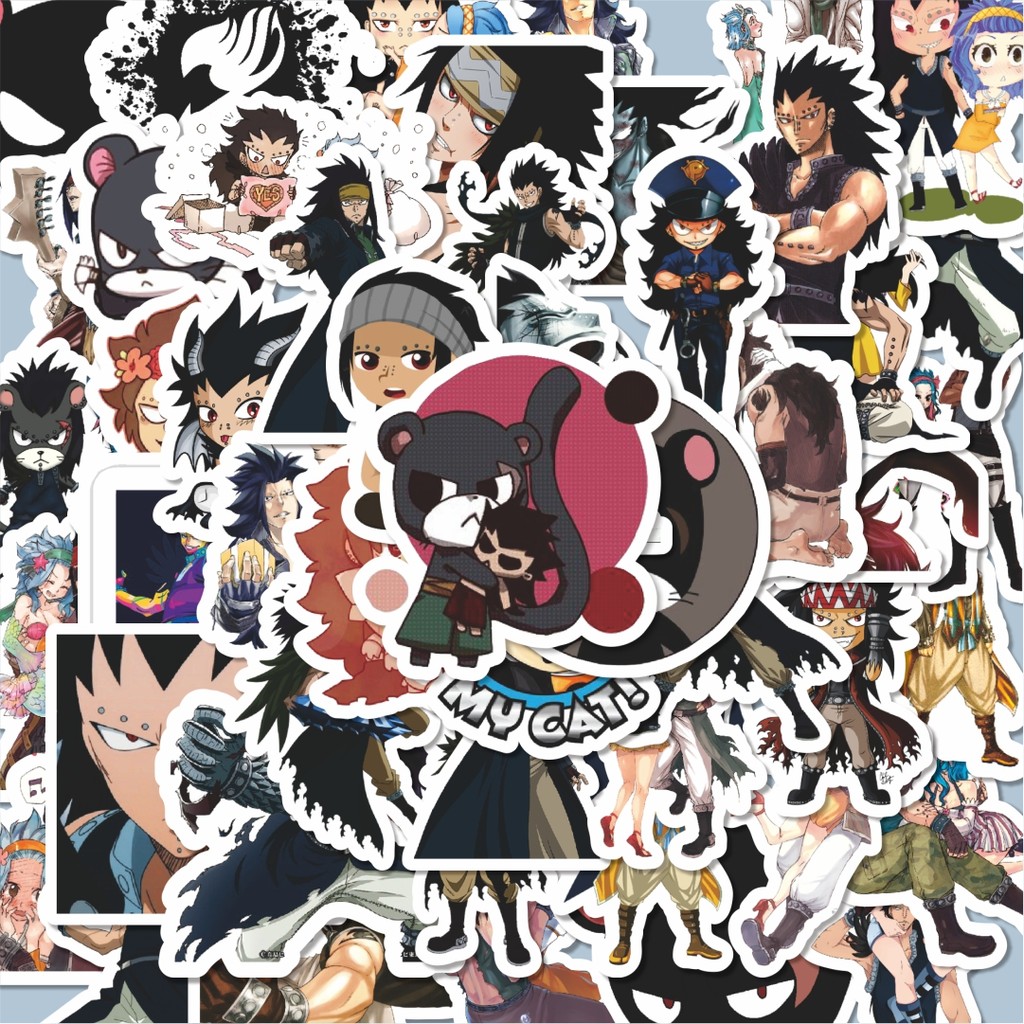 

100PCS Lucu Stiker Anime Series Fairy Tail Character Gajeel Redfox Stiker Aesthetic Stiker Anti Air Stikers Berperekat Waterproof sticker decal buat Motor Helm Buku Journal Koper Casing HP Laptop Botol Minum Hadiah anak