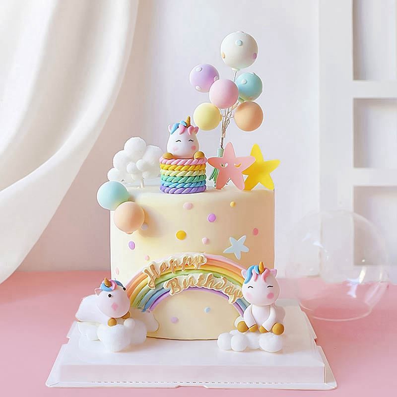 

Rainbow Unicorn Cake Decoration Birthday Unicorn Gifts Children Kids Baby Shower Birthday Party Girl 16th 18th Cake Decorating