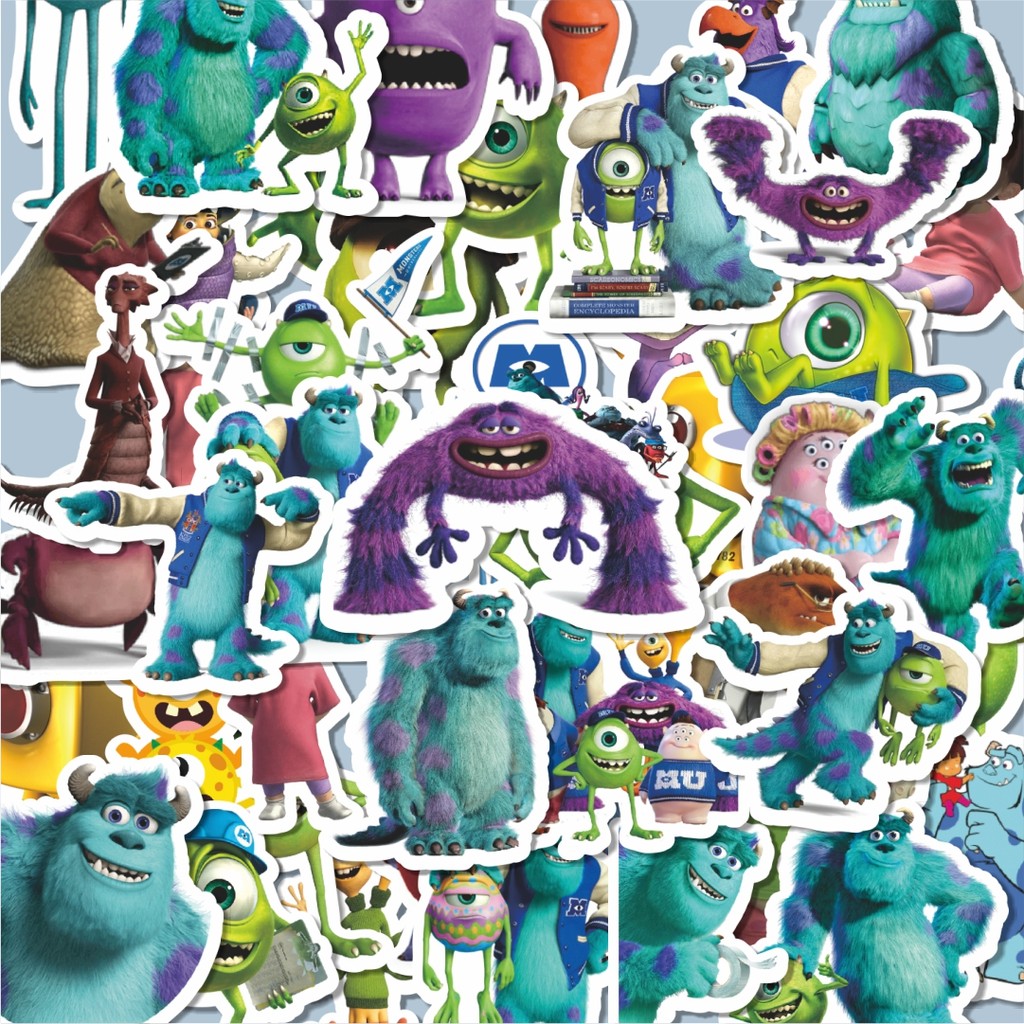 

100PCS Lucu Stiker Pixar Series Monster Stiker Aesthetic Stiker Anti Air Stikers Berperekat Waterproof sticker decal buat Motor Helm Buku Journal Koper Casing HP Laptop Botol Minum Hadiah anak