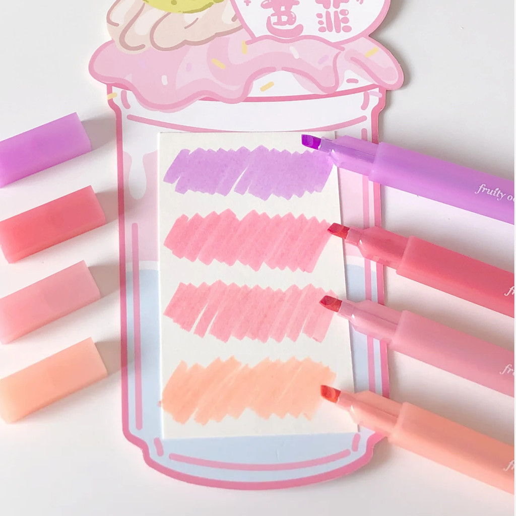 

Winzige 4pcs Fruit Scented Stabilo Pastel Highlighter Pen Aesthetic Journal Marker Pen Alat Tulis Pena Spidol School Study Stuff Stationery Korea