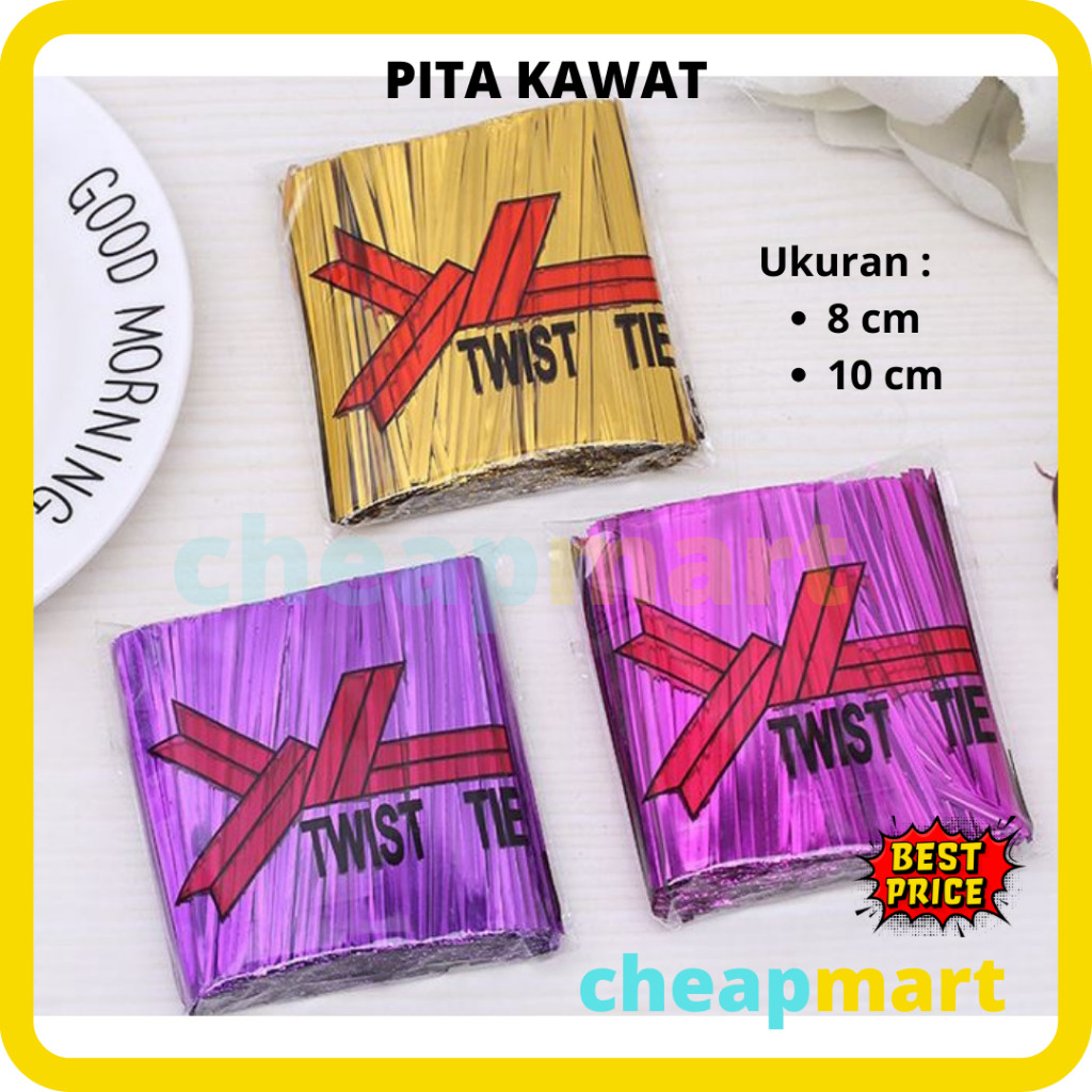

[Min-3] [10 CM] Pita Kawat / Souvenir / Emas / Roti panjang ISI 750 PCS