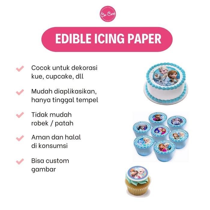 

Cetak Kertas Edible Foto / Logo Khusus Coklat dan Kue Icing Paper | Kertas Gula Kertas Coklat Edible Paper - Iciperng Paper, 1 Lembar
