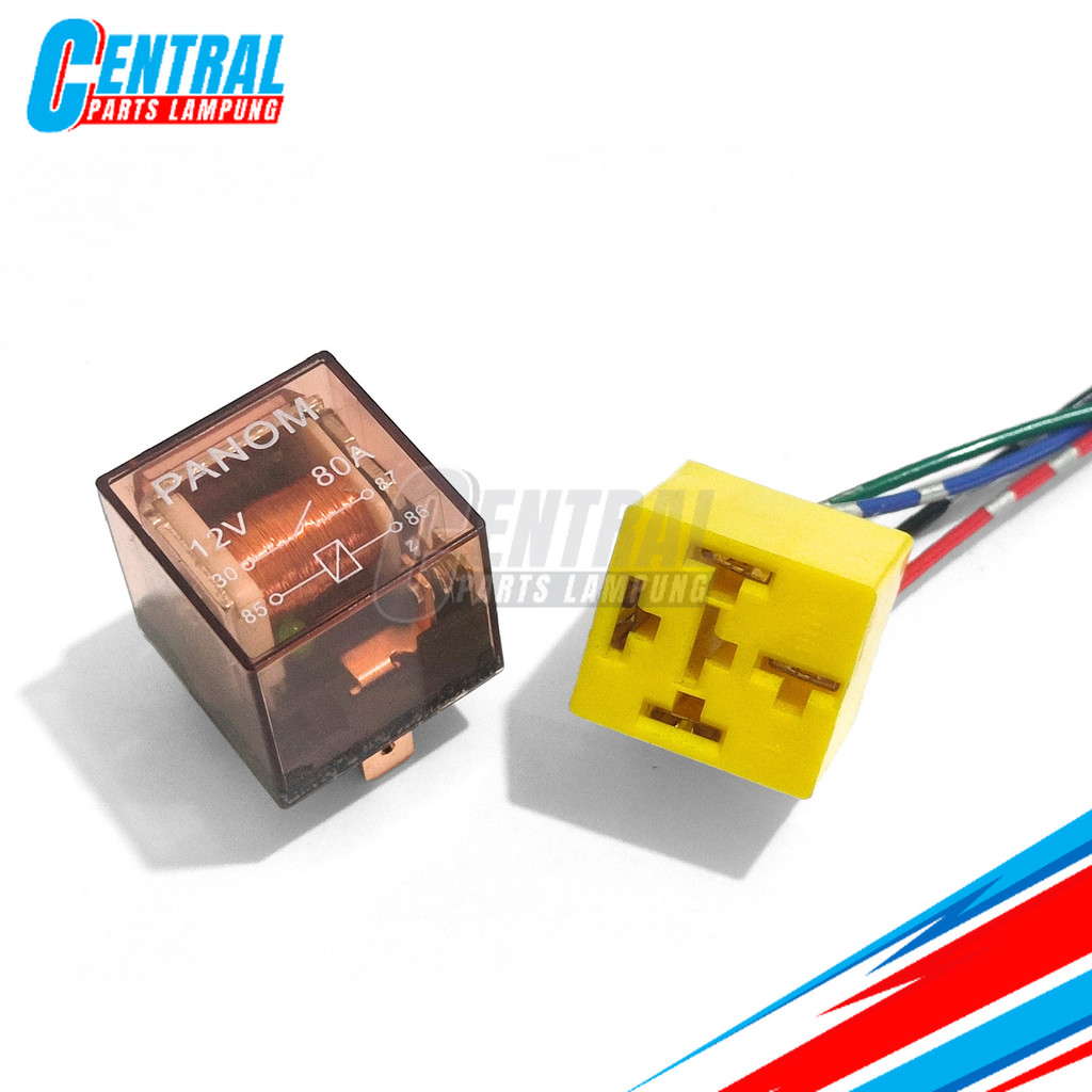 Relay Klakson Transparan Kaki 4 12V Riley Relay Alarm Motor Mobil - Relay Lampu Universal