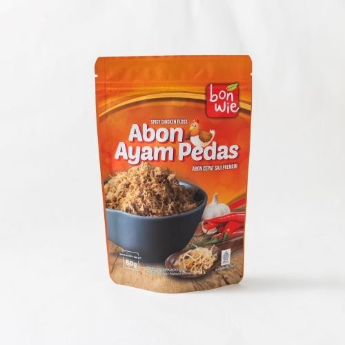 

Bonwie Abon Ayam Pedas 60 g, Camilan sehat Snack, No MSG, Crunchy