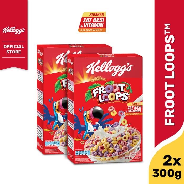 

[BUNDLE 2] Kelloggs Froot Loops Sereal 2 x 300g