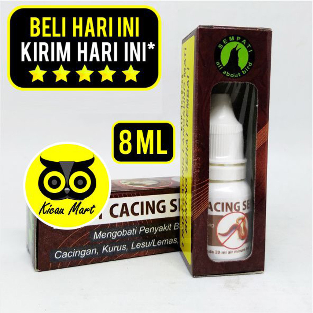 KICAU MART
 OBAT CACING SEMPATI ATASI BURUNG KACER KENARI LOVEBIRD CACINGAN KURUS NYILET BULU NGEMBA