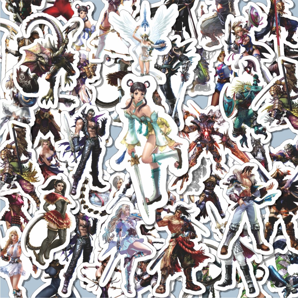 

100PCS Lucu Stiker Game Series Soulcalibur Character Mix 1 Stiker Aesthetic Stiker Anti Air Stikers Berperekat Waterproof sticker decal buat Motor Helm Buku Journal Koper Casing HP Laptop Botol Minum Hadiah anak