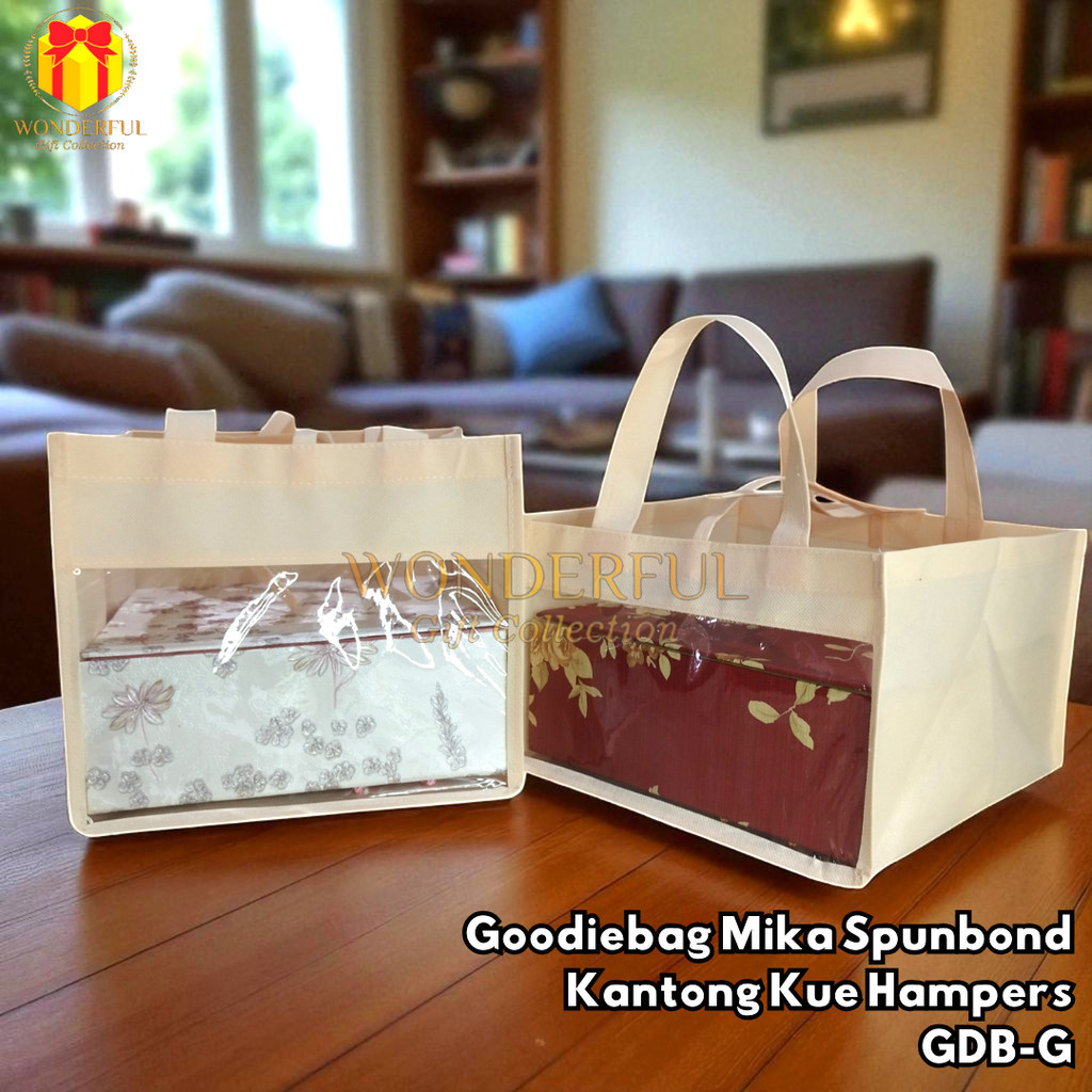 

[6 pcs] Goodiebag Mika Spunbond Kantong Kue Hampers GDB-G