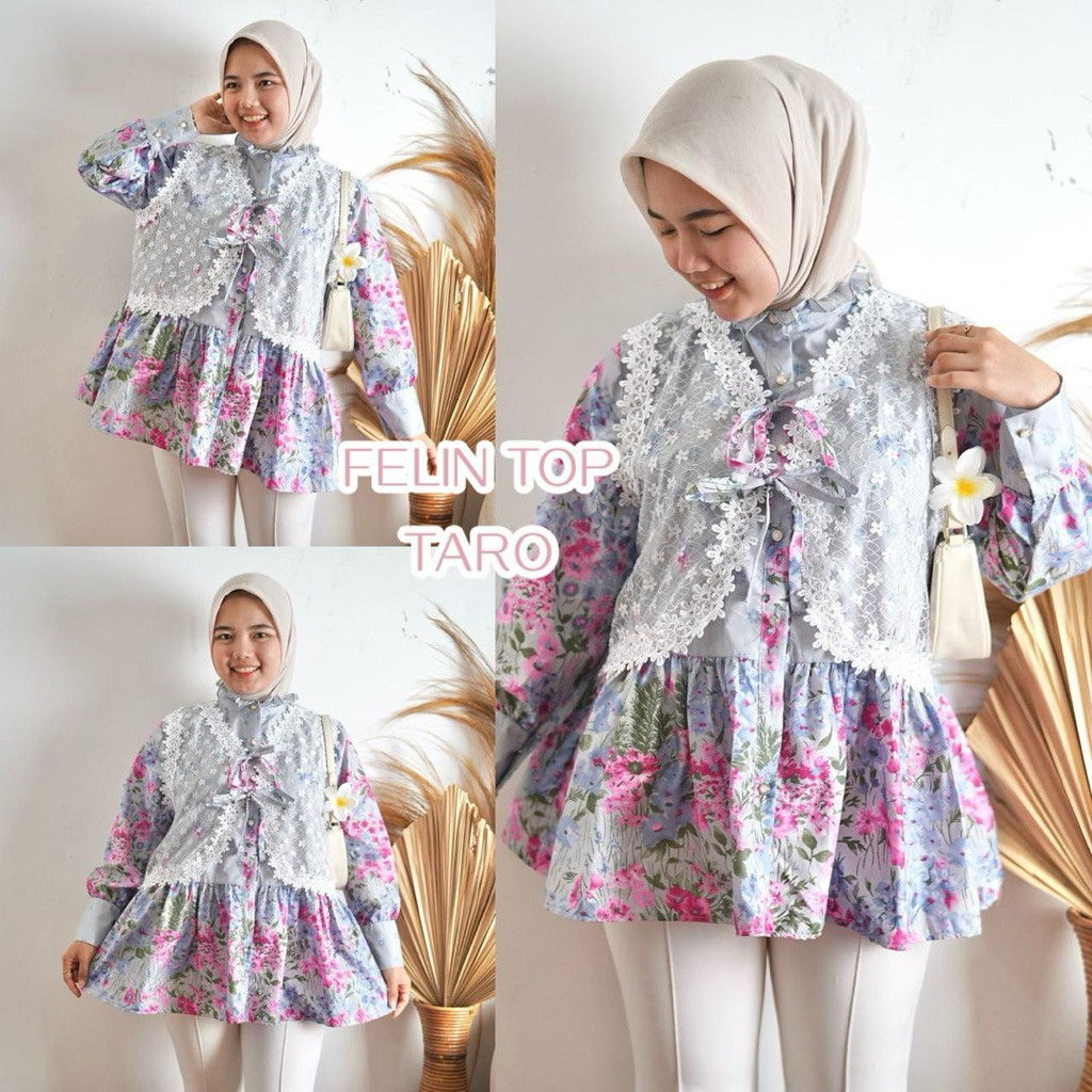 JALLPRONEW - ZFS BLOUSE HECATE RENDA ELEGAN  BAJU WANITA MUSLIMAH MEIJIWANG KATBOL BAJU HANGOUT OUTF