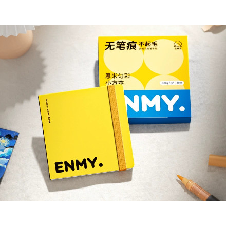 

ENMY Buku Sketsa Kuning Tebal - Buku Lukis Khusus Spidol Akrilik, Portable & Praktis