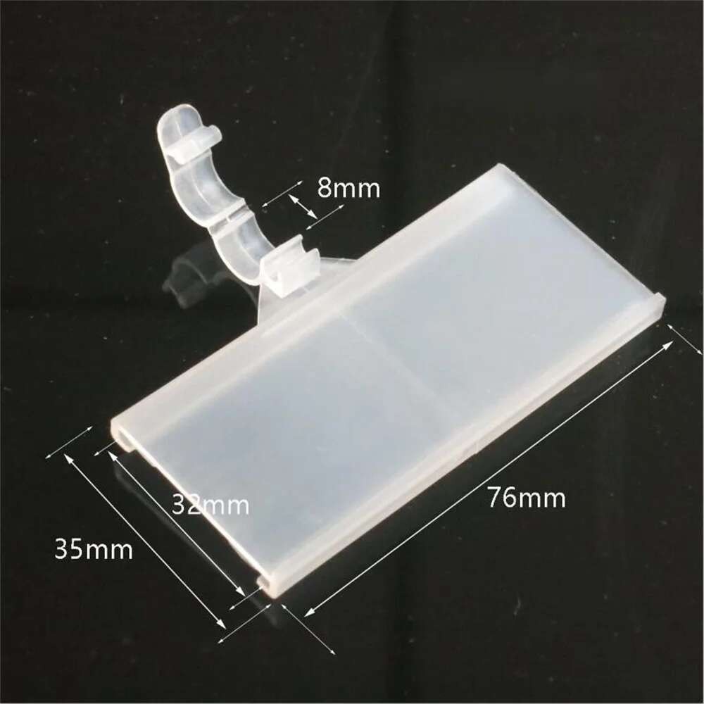 

50pcs 75mm Professional Display Retail Price Tag Ticket Hanger Clips Snap on Pantry Sign Label Holder