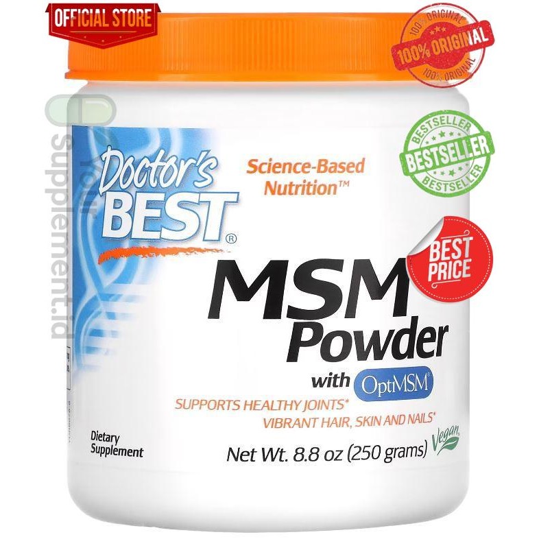 Doctor's Best MSM Powder with OptiMSM 250 gram hair skin joint health USA