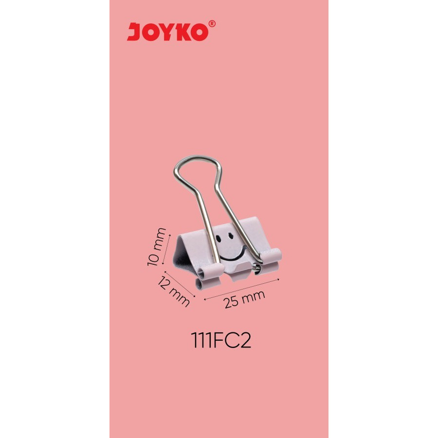 

(1 Biji) GROSIR Binder Clip JOYKO 111 FC2 Smile / Klip Penjepit Kertas Joyko 111FC2 Smile (1 Biji)