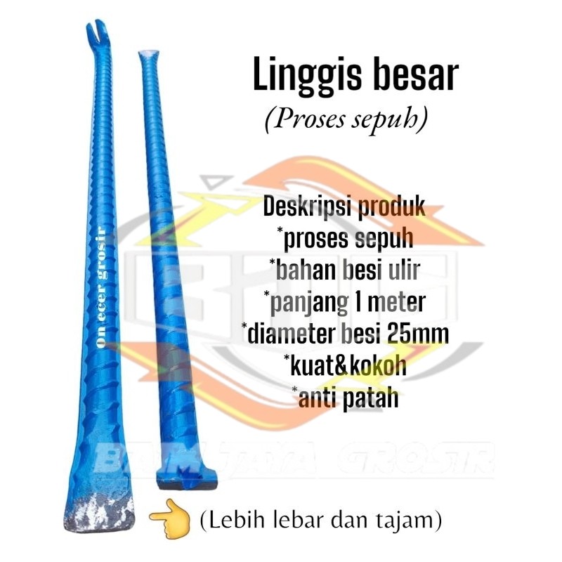 Linggis besar proses pembuatan sepuh panjang 1 meter Berkualitas Bagus