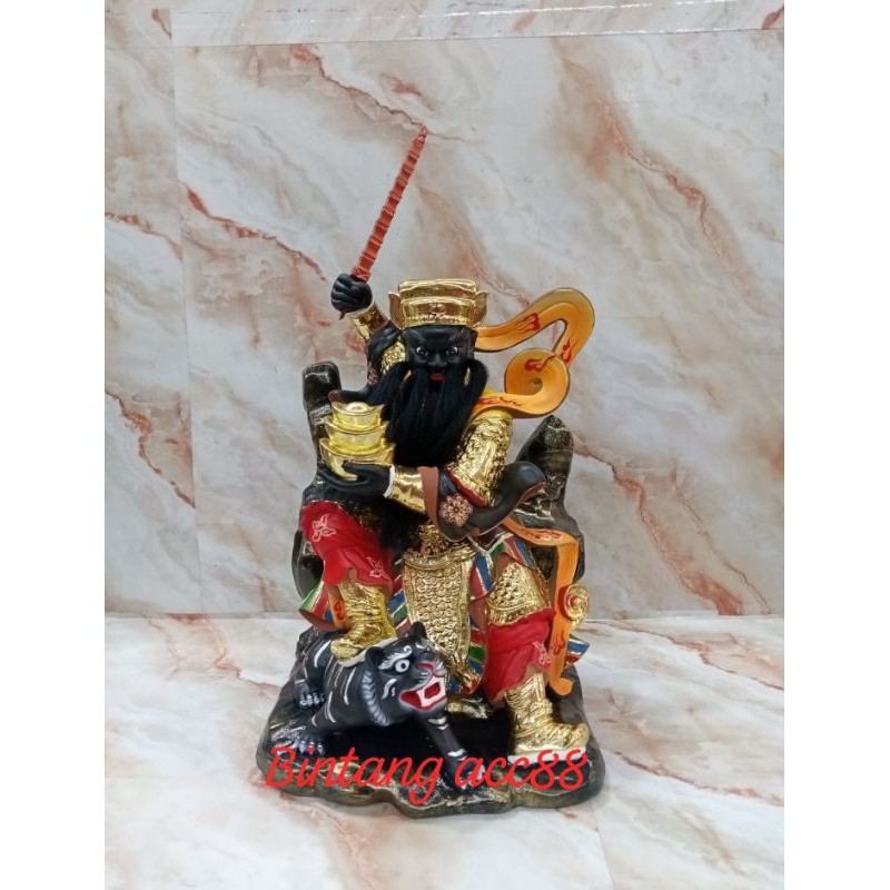 patung dewa han tan kong/ tio guan suei - fiber -12inch